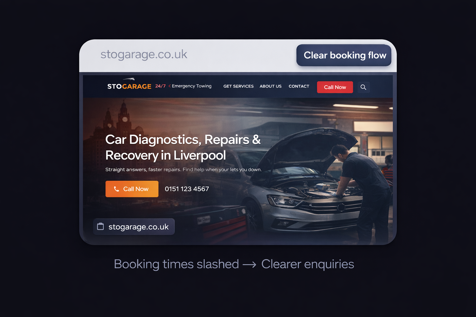 STO Garage website example